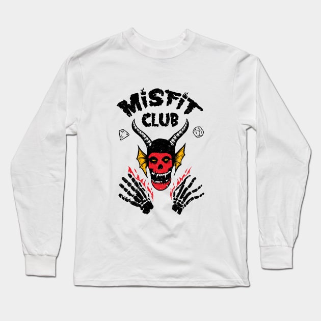 Misfit Club Long Sleeve T-Shirt by SJ-Graphics